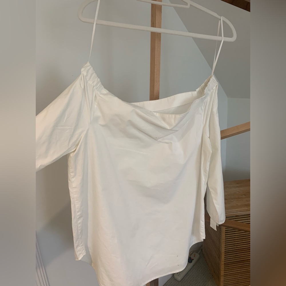 Babaton White cotton off the shoulder blouse size m